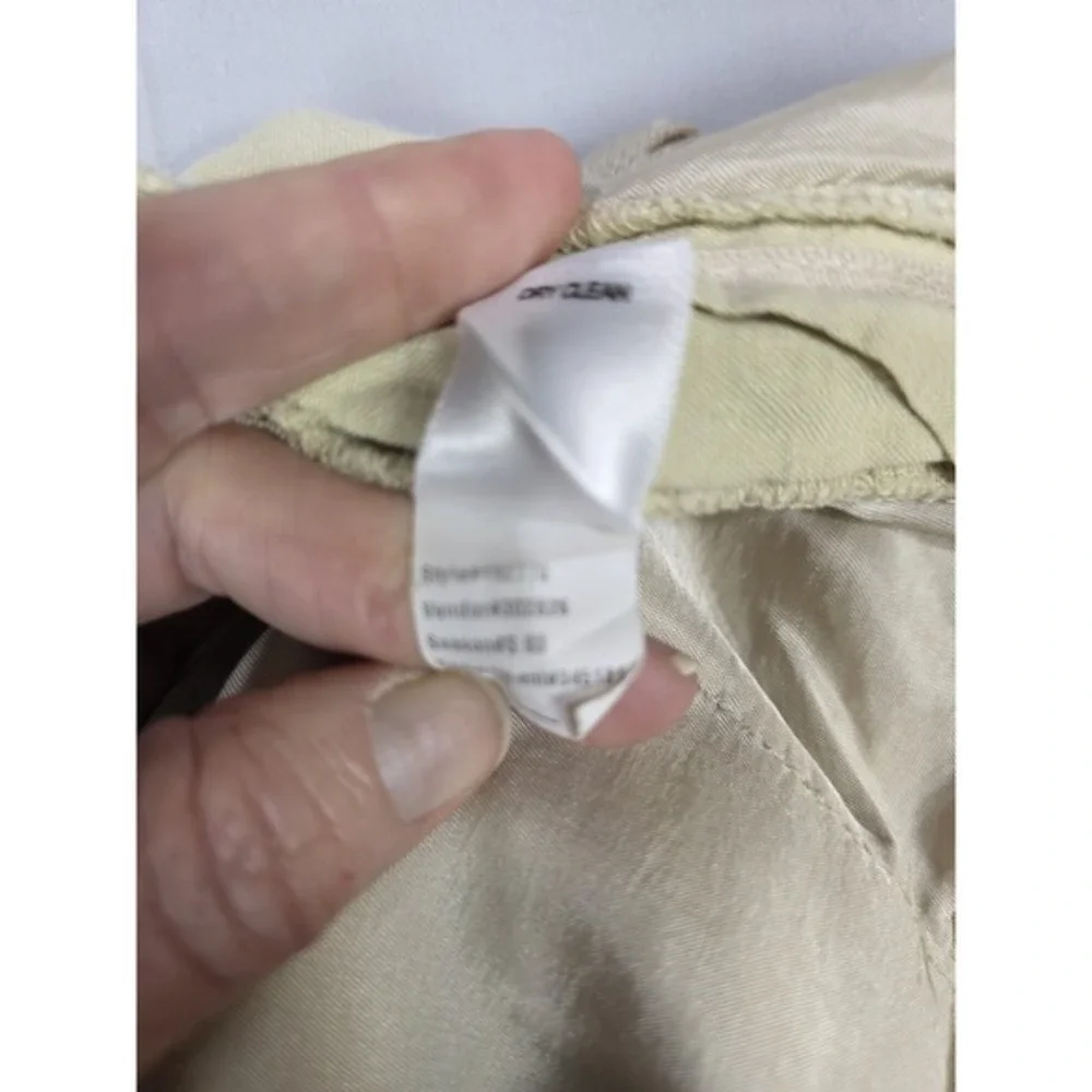 Banana Republic Pants 4 Beige Linen Blend Turkey Roll Up Vintage 2003‎ Y2K Cargo